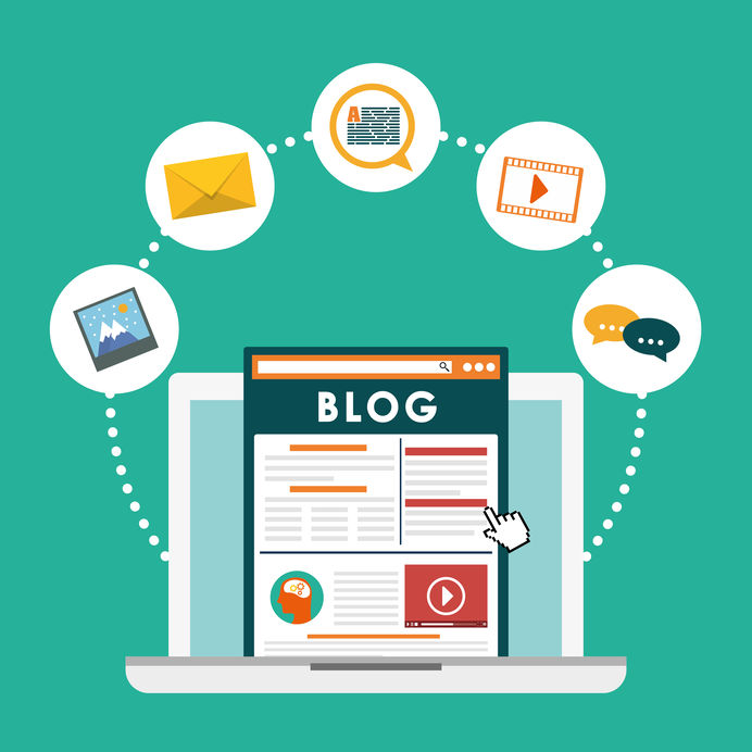 Blog, blogging and blogglers theme benefit of business blogging