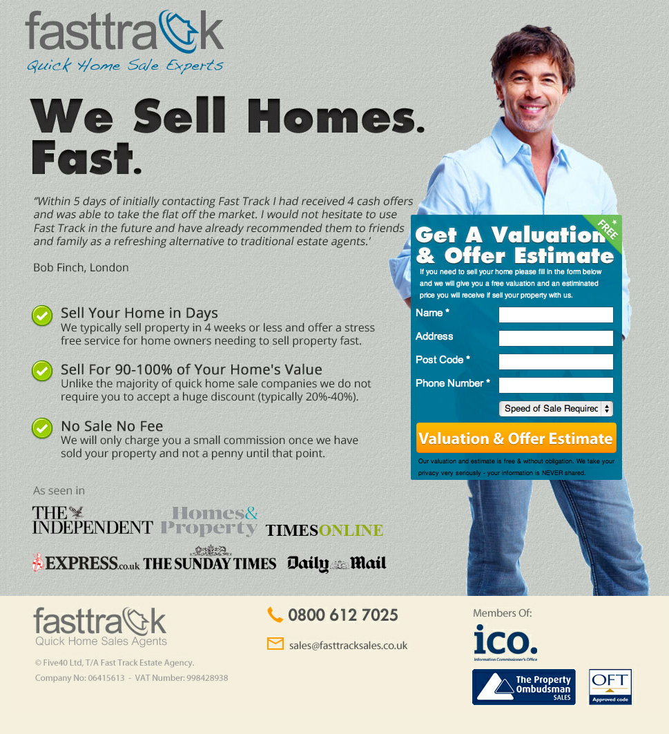 we sell homes landing pages convert