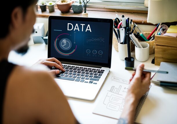 data on computer