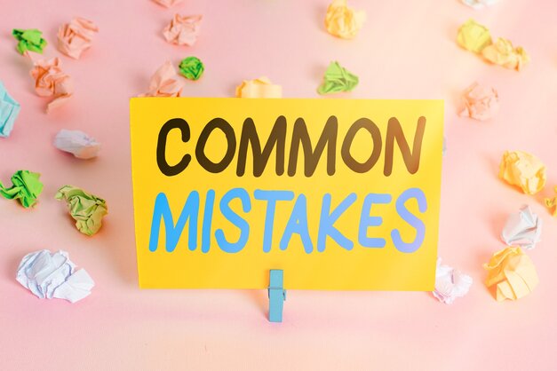 common mistakes