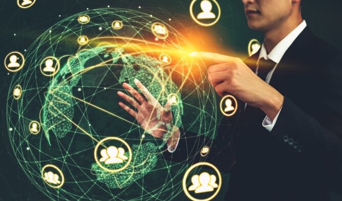 AI marketing solutions concept