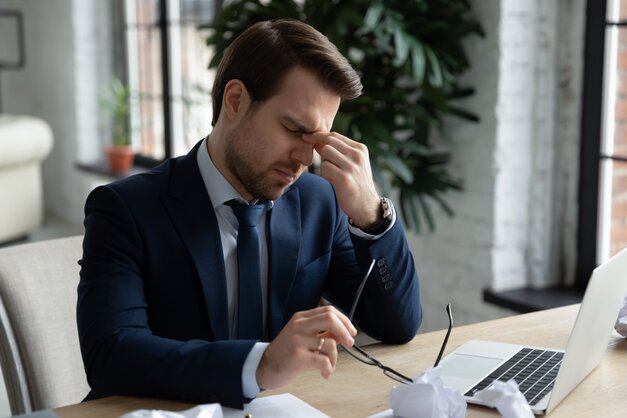 stressed business leader
