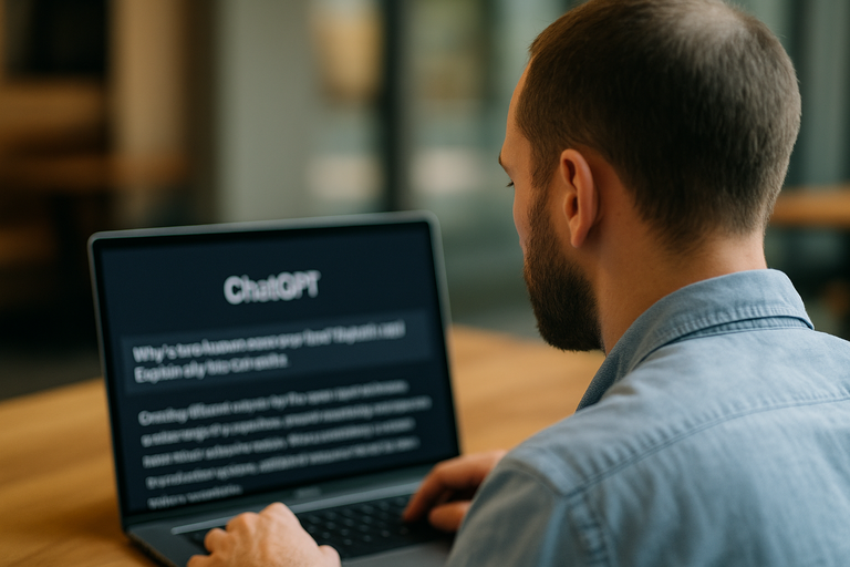 man using chatgpt