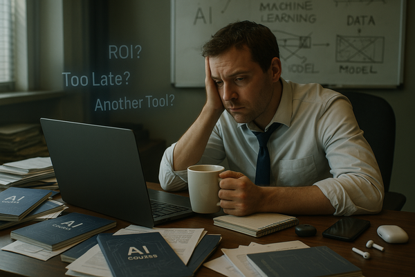 man frustrated about losing ROI during AI training