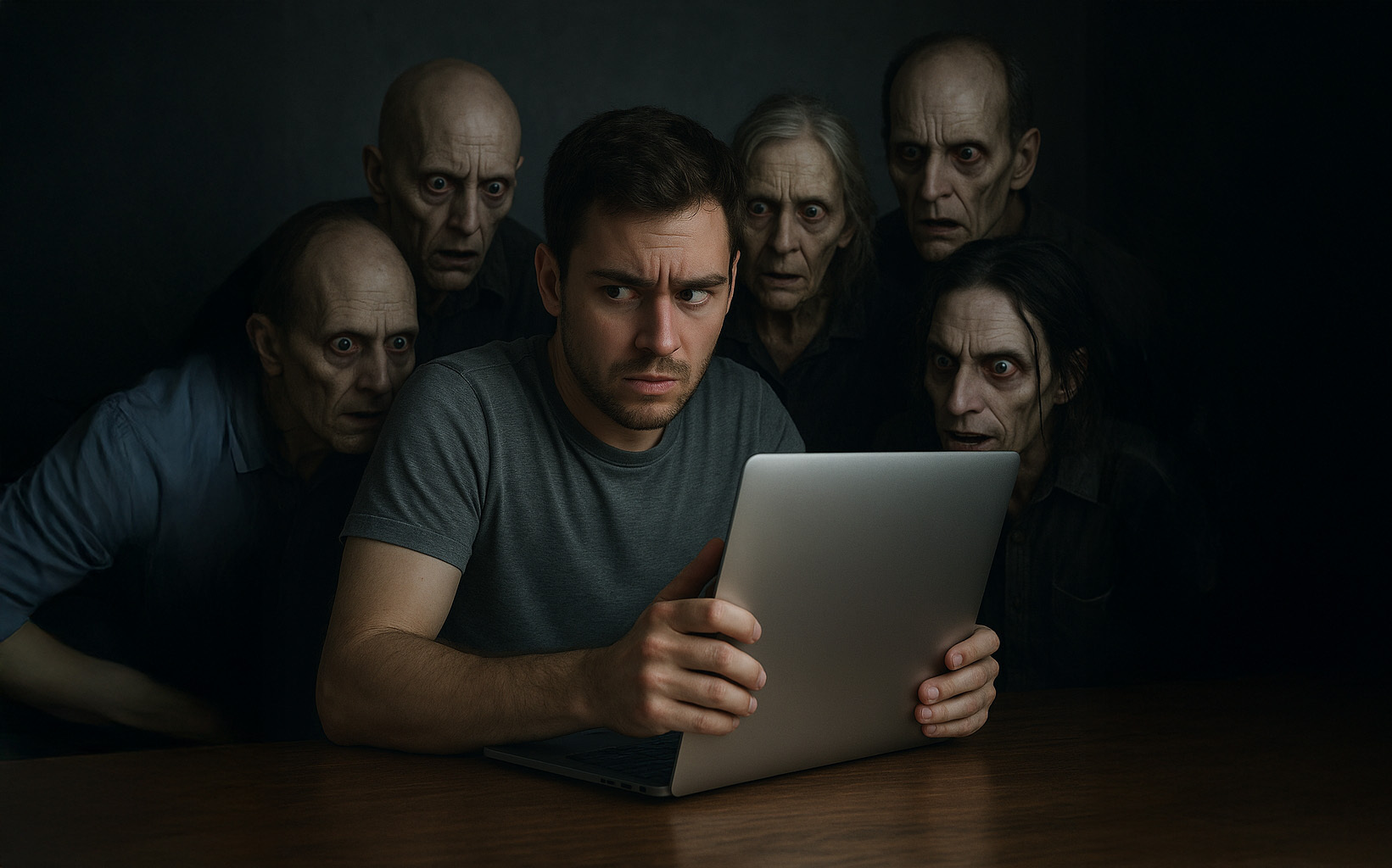 Creepy over the shoulder