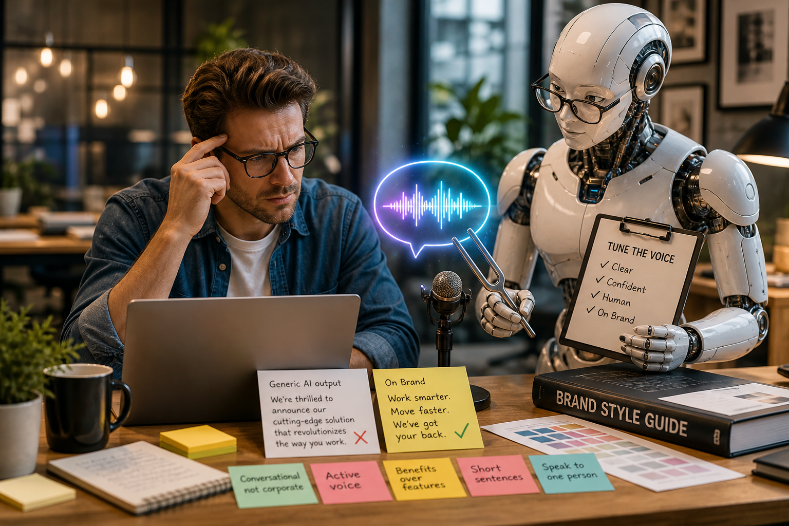 employee programming ai to include brand voice