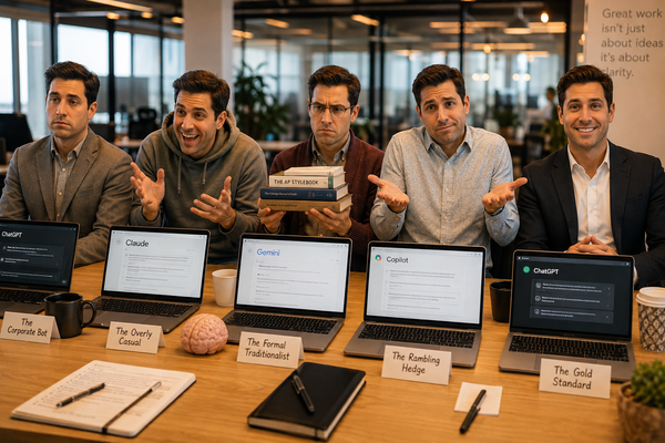 employees displaying different brand voices