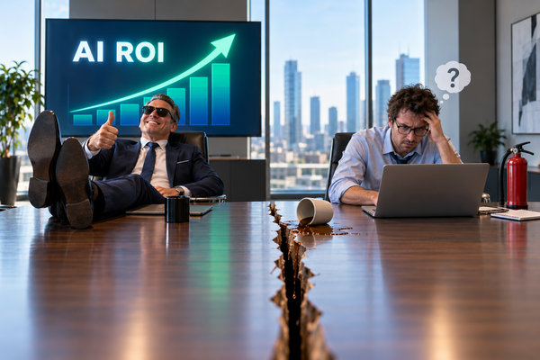 employee satisfied w AI ROI vs not