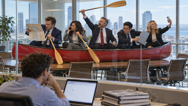 employees in canoe due to leadership misalignment